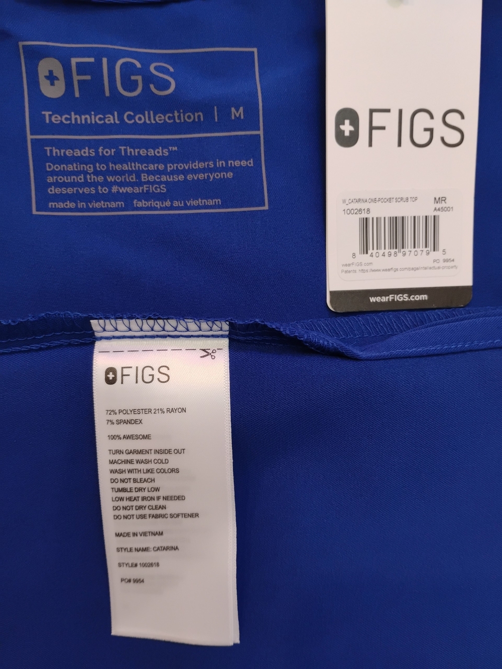 Figs Deep Royal Blue Scrub Set - Picture 5 of 5